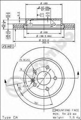 BREMBO 09782310 гальмівний диск