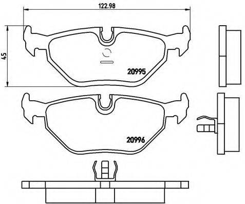 BREMBO P06011 Комплект гальмівних колодок, дискове гальмо