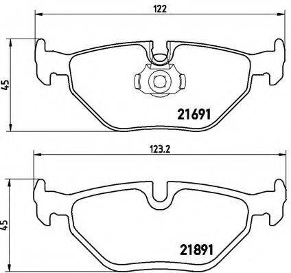 BREMBO P06023 Комплект гальмівних колодок, дискове гальмо