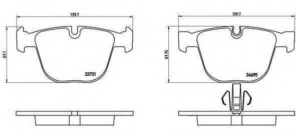 BREMBO P06053 Комплект гальмівних колодок, дискове гальмо