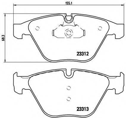 BREMBO P06054 Комплект гальмівних колодок, дискове гальмо