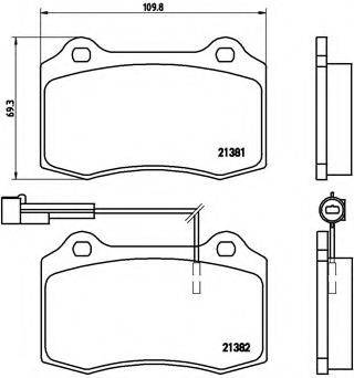 BREMBO P23052 Комплект гальмівних колодок, дискове гальмо