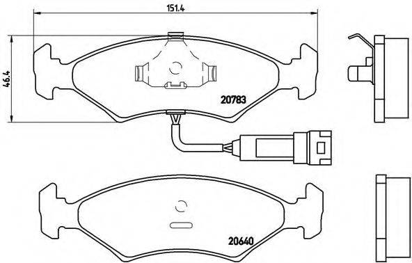 BREMBO P24012 Комплект гальмівних колодок, дискове гальмо