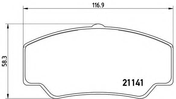 BREMBO P24023 Комплект гальмівних колодок, дискове гальмо