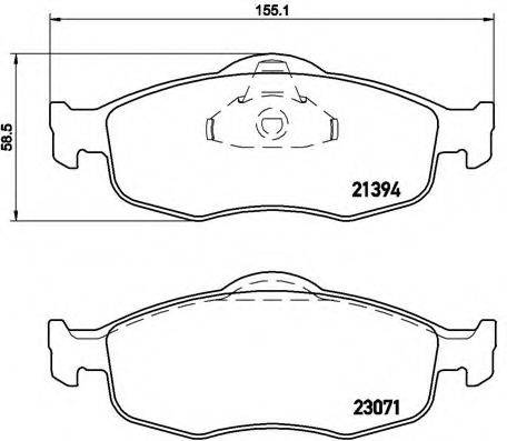 BREMBO P24037 Комплект гальмівних колодок, дискове гальмо