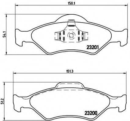 BREMBO P24054 Комплект гальмівних колодок, дискове гальмо