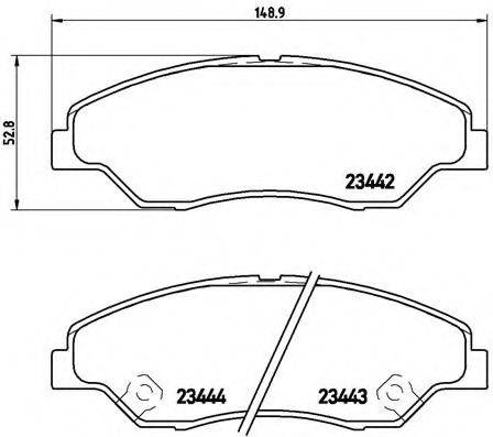 BREMBO P30015 Комплект гальмівних колодок, дискове гальмо