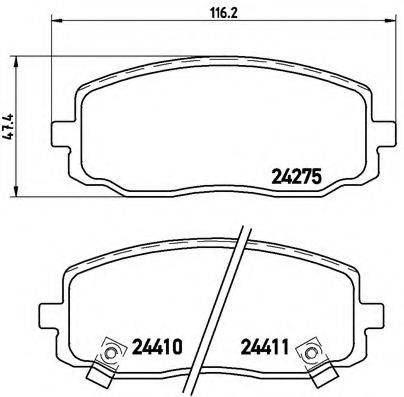 BREMBO P30032 Комплект гальмівних колодок, дискове гальмо