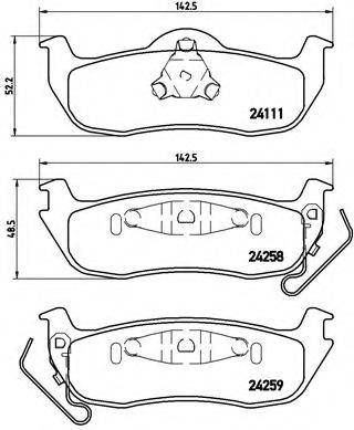 BREMBO P37011 Комплект гальмівних колодок, дискове гальмо