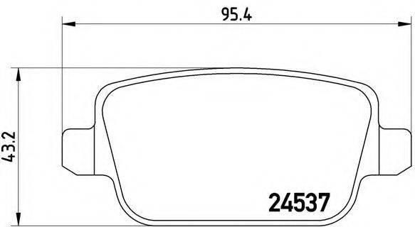 BREMBO P44017 Комплект гальмівних колодок, дискове гальмо