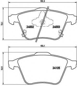 BREMBO P49038 Комплект гальмівних колодок, дискове гальмо