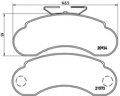 BREMBO P50021 Комплект гальмівних колодок, дискове гальмо