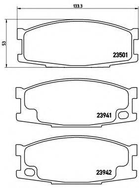 BREMBO P54024 Комплект гальмівних колодок, дискове гальмо