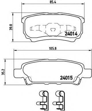 BREMBO P54034 Комплект гальмівних колодок, дискове гальмо