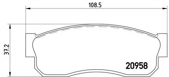 BREMBO P56011 Комплект гальмівних колодок, дискове гальмо