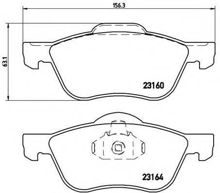 BREMBO P56037 Комплект гальмівних колодок, дискове гальмо