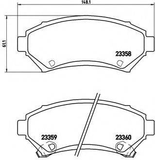 BREMBO P59028 Комплект гальмівних колодок, дискове гальмо