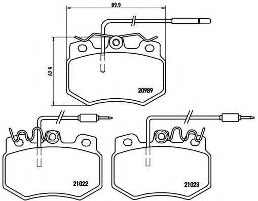 BREMBO P61031 Комплект гальмівних колодок, дискове гальмо