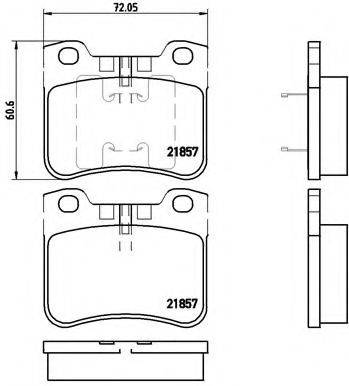 BREMBO P61059 Комплект гальмівних колодок, дискове гальмо