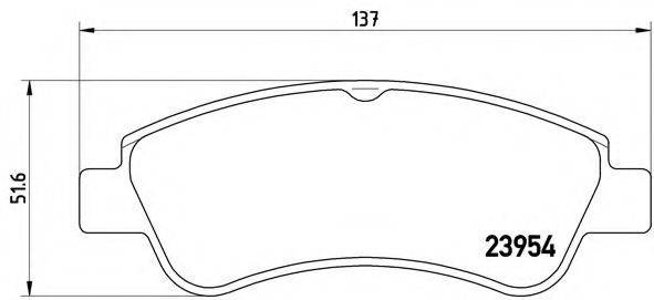 BREMBO P61066 Комплект гальмівних колодок, дискове гальмо