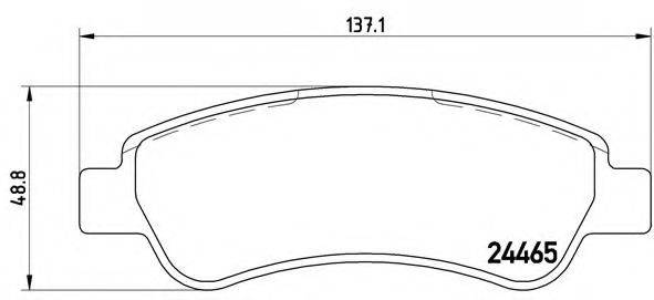 BREMBO P61091 Комплект гальмівних колодок, дискове гальмо