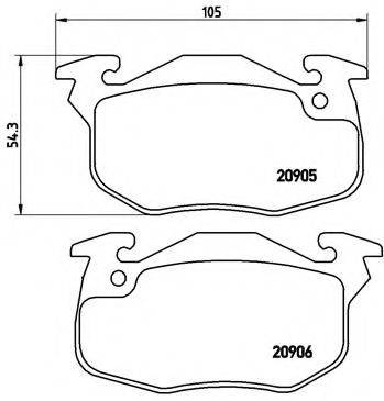 BREMBO P61097 Комплект гальмівних колодок, дискове гальмо