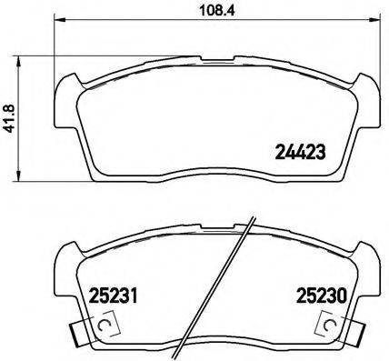 BREMBO P61108 Комплект гальмівних колодок, дискове гальмо