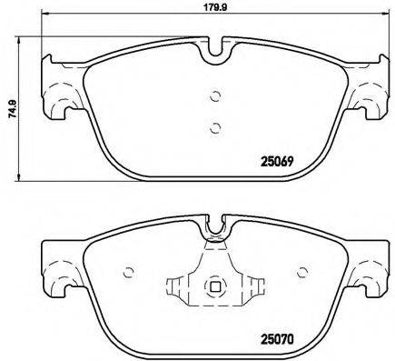 BREMBO P61115 Комплект гальмівних колодок, дискове гальмо