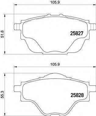 BREMBO P61124 Комплект гальмівних колодок, дискове гальмо