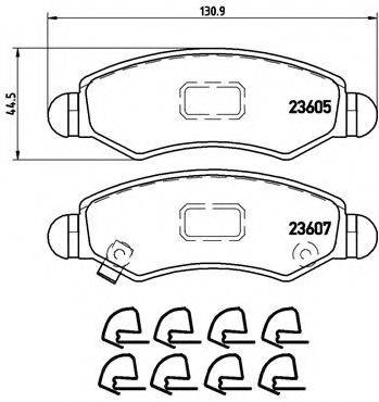 BREMBO P79015 Комплект гальмівних колодок, дискове гальмо