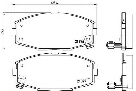 BREMBO P83020 Комплект гальмівних колодок, дискове гальмо