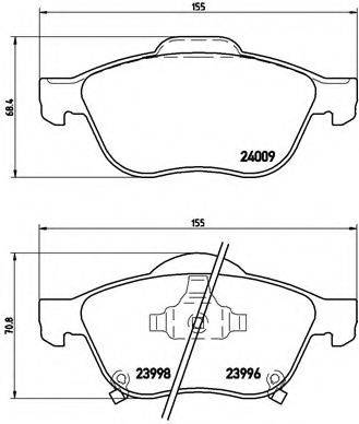 BREMBO P83043 Комплект гальмівних колодок, дискове гальмо