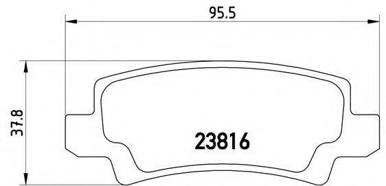 BREMBO P83065 Комплект гальмівних колодок, дискове гальмо