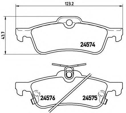 BREMBO P83087 Комплект гальмівних колодок, дискове гальмо