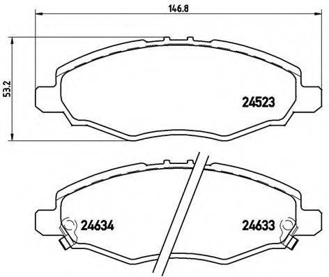 BREMBO P83094 Комплект гальмівних колодок, дискове гальмо