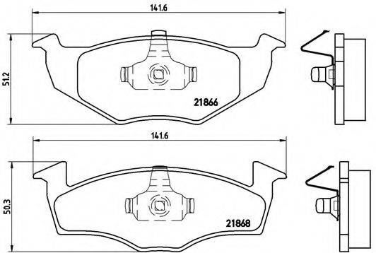 BREMBO P85031 Комплект гальмівних колодок, дискове гальмо