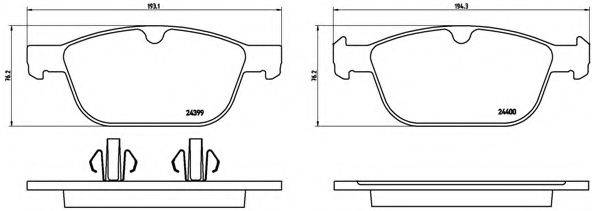 BREMBO P86023 Комплект гальмівних колодок, дискове гальмо