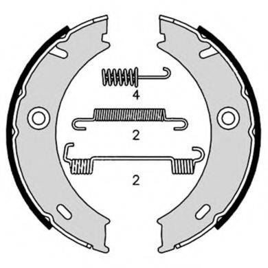 BREMBO S50512 Комплект гальмівних колодок, стоянкова гальмівна система