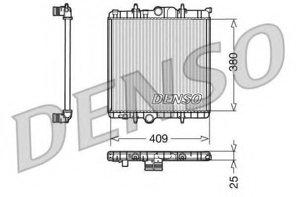 DENSO DRM21025 Радіатор, охолодження двигуна