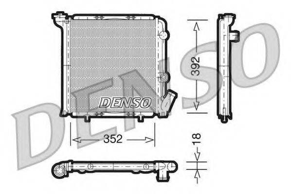 DENSO DRM23071 Радіатор, охолодження двигуна