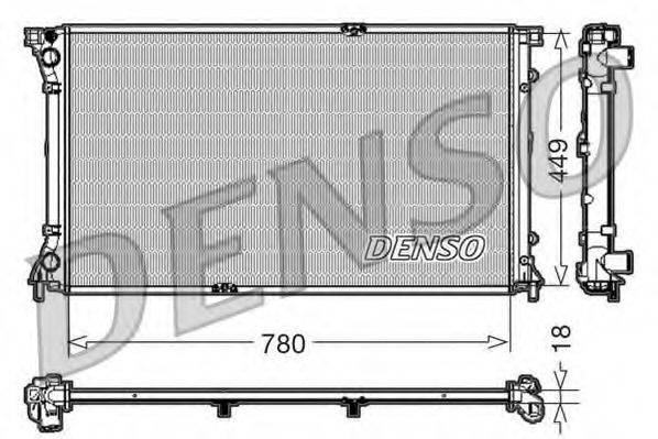 DENSO DRM23097 Радіатор, охолодження двигуна