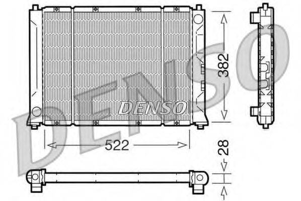 DENSO DRM24012 Радіатор, охолодження двигуна