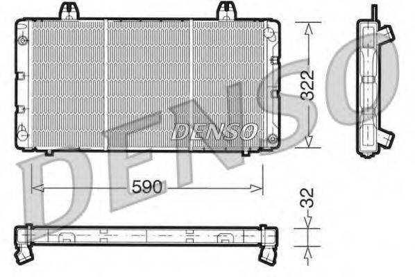 DENSO DRM25001 Радіатор, охолодження двигуна