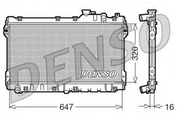 DENSO DRM44015 Радіатор, охолодження двигуна