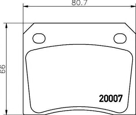 MINTEX MGB521 Комплект гальмівних колодок, дискове гальмо