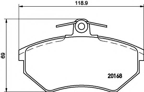 MINTEX MDB1570 Комплект гальмівних колодок, дискове гальмо