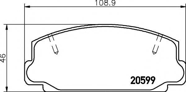 MINTEX MDB1149 Комплект гальмівних колодок, дискове гальмо