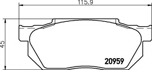 MINTEX MDB1241 Комплект гальмівних колодок, дискове гальмо