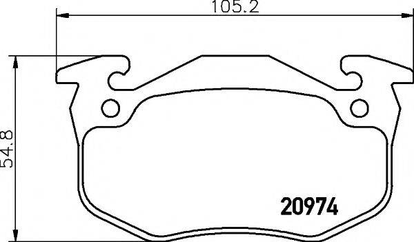 MINTEX MDB2868 Комплект гальмівних колодок, дискове гальмо