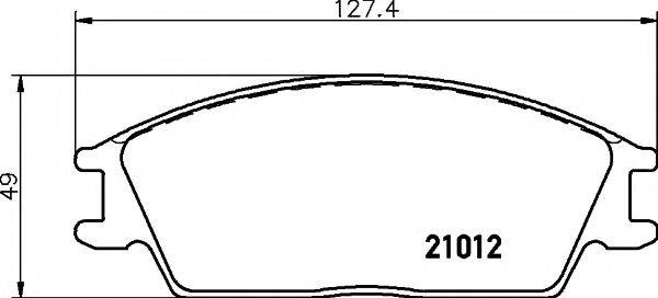 MINTEX MDB1298 Комплект гальмівних колодок, дискове гальмо